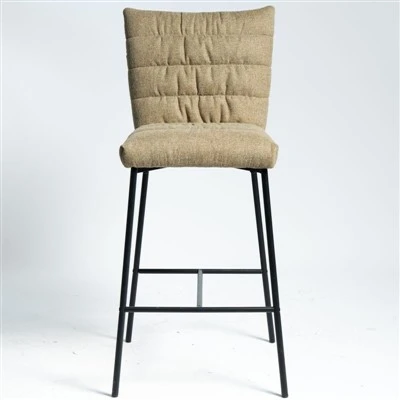 Tube boribory tsy misy Armrest Upholstered Fabric High Bar Stool